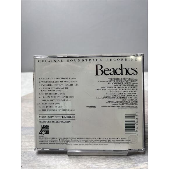 Beaches (Original Soundtrack) by Bette Midler (CD, 1990) - Picture 2 of 5